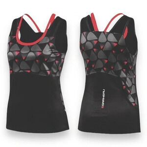 Louis Garneau Shape Sens Cycling Workout Tank  Black/Pink Women’s Size Medium